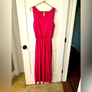 ZENANA PREMIUM BRAND LONG PINK DRESS